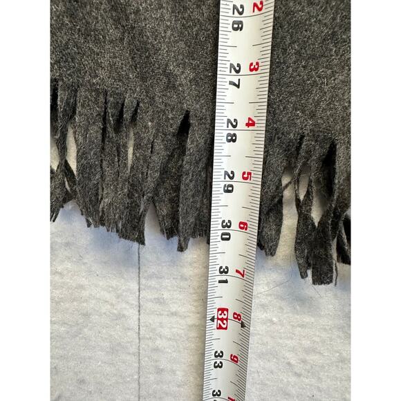 The Limited Women Wool Blend Skirt Made in Italy Size 10 Charcoal Felt Fringe - Picture 6 of 7